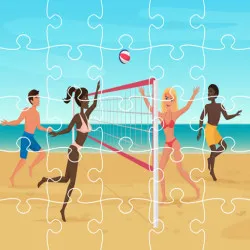 PLay Beach Volley Ball Jigsaw now!